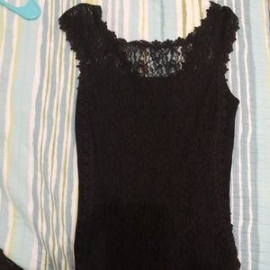 Black lace tank